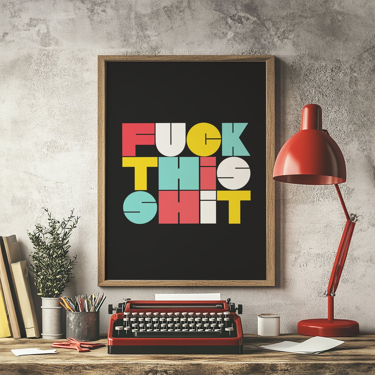 Bold Retro Typography Print | Unframed