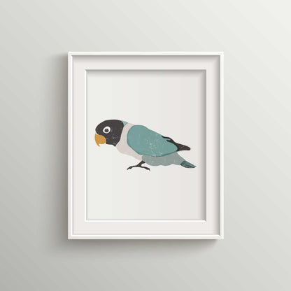 Elegant Illustrated Parrot Giclée Fine Art Print - A Captivating Addition to Any Space - Nursery Decor, UNFRAMED Wall Art for Bird Lovers