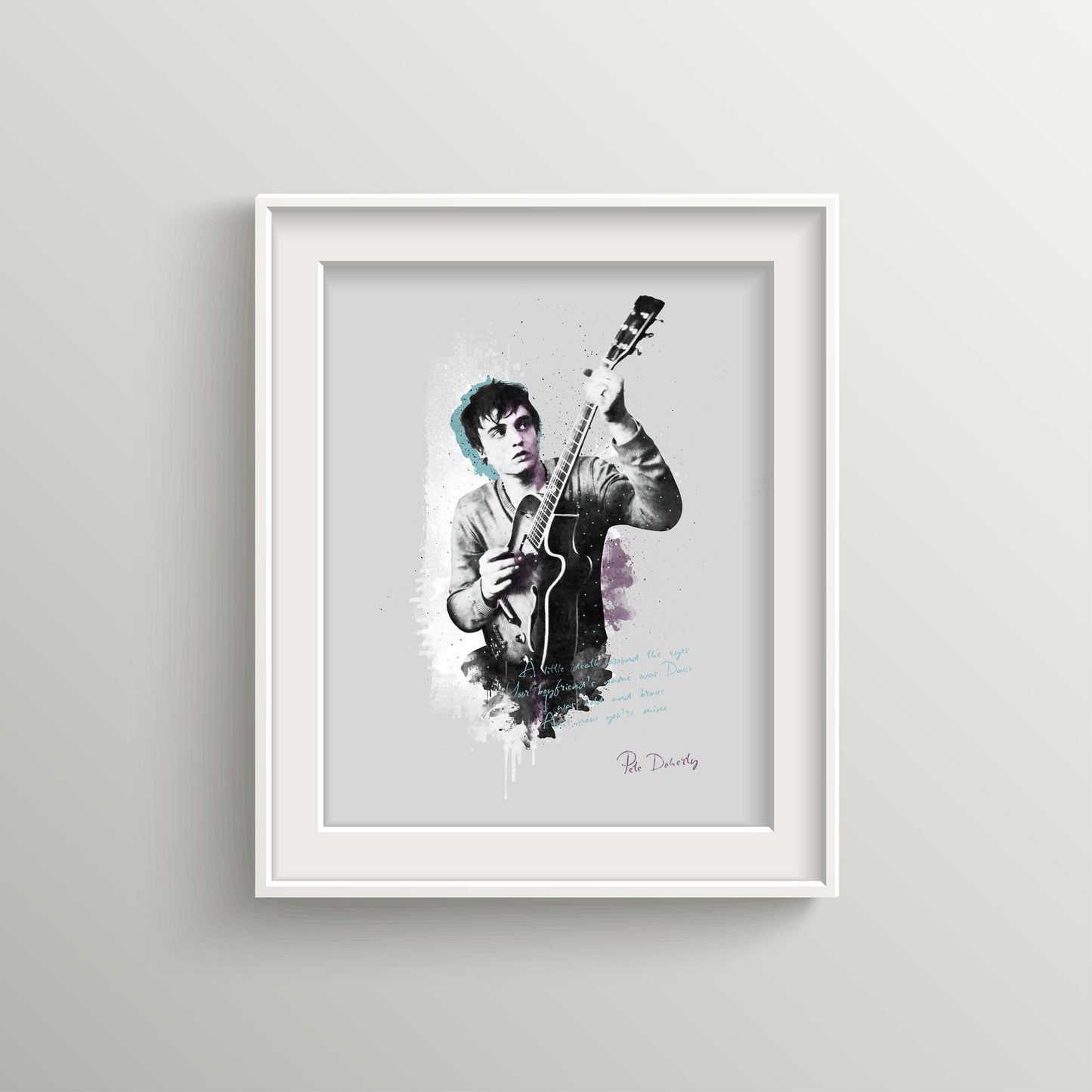 Pete Doherty Lyric Portrait – Grunge Street Art Print | UNFRAMED