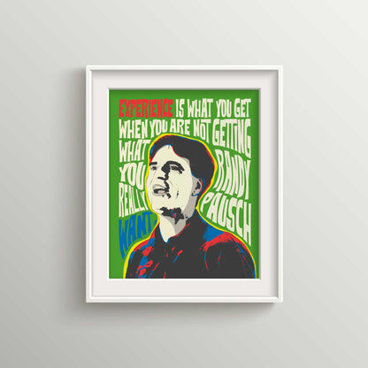 Randy Pausch Pop Art Quote Portrait – Inspirational Wall Art Print | Unframed Giclée Print | Retro Modern Decor | Motivational Gift