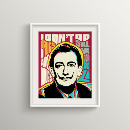 Salvador Dali Pop Art Quote | Unframed Wall Art