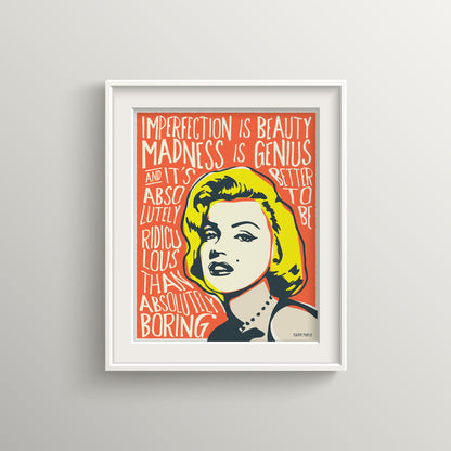 Marilyn Monroe Pop Art Quote Print | Iconic Wall Art | UNFRAMED