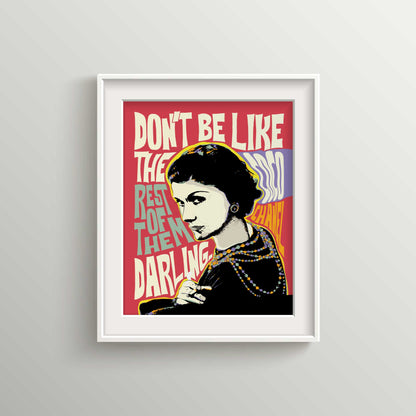 Pop Art Fashion Icon Portrait – Inspirational Quote Print – Wall Art