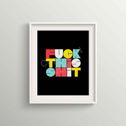 Bold Retro Typography Print | Unframed