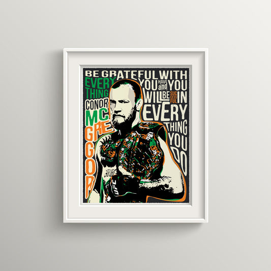 Conor McGregor Pop Art Quote Print | UFC Champion Wall Art | UNFRAMED