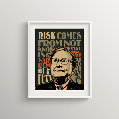 Warren Buffett Pop Art Quote Print | Inspirational Wall Art | Unframed Giclée Print