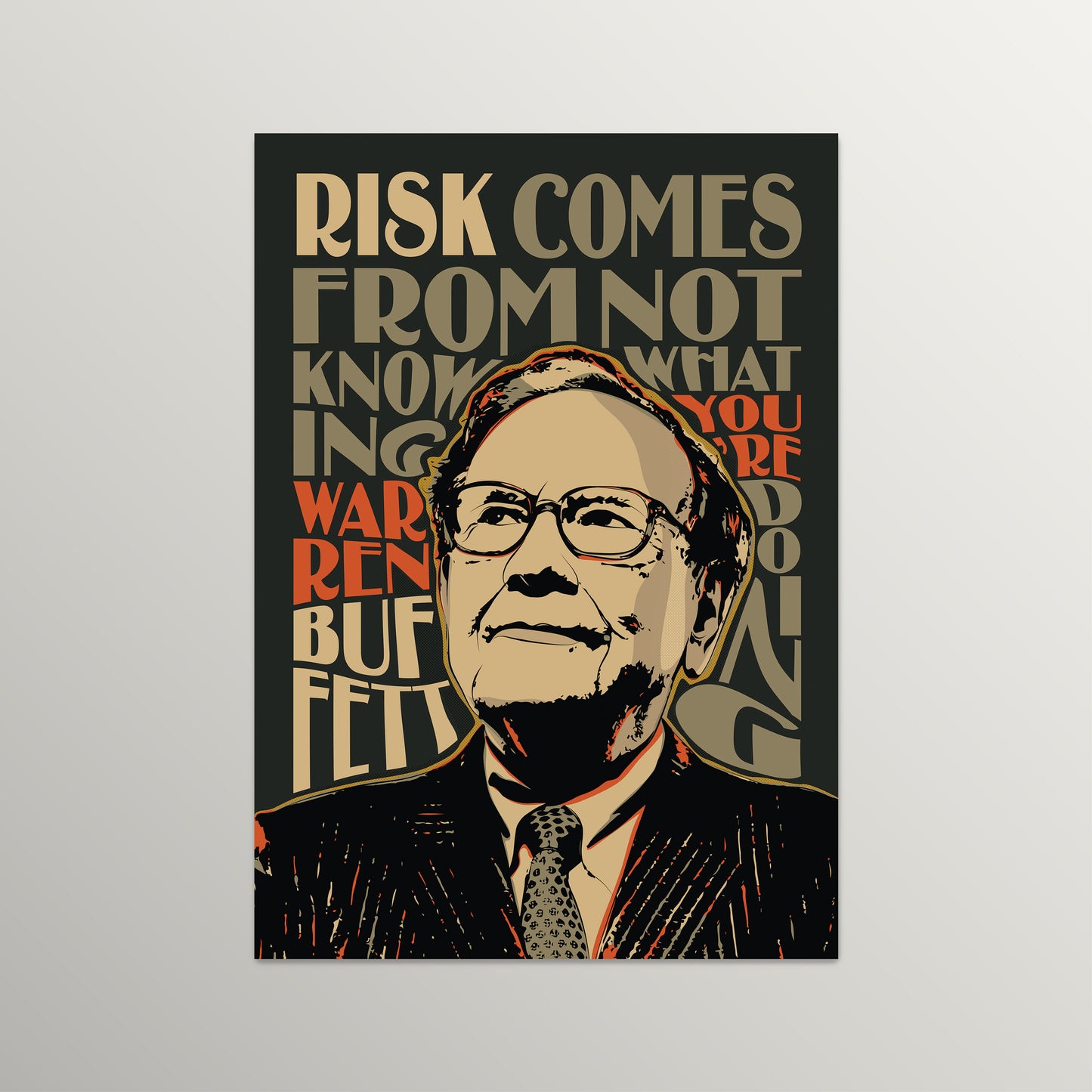 Warren Buffett Pop Art Quote Print | Inspirational Wall Art | Unframed Giclée Print