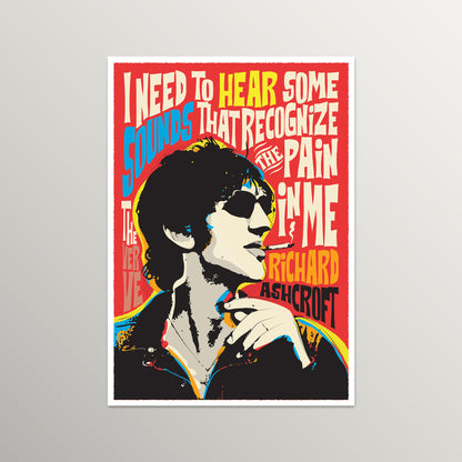 Richard Ashcroft Pop Art Quote Print | Music Icon Wall Art | UNFRAMED