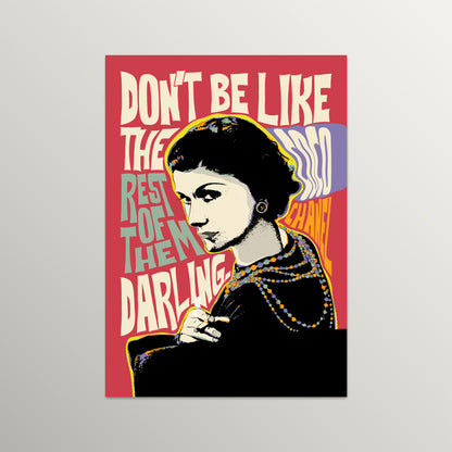 Pop Art Fashion Icon Portrait – Inspirational Quote Print – Wall Art