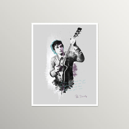 Pete Doherty Lyric Portrait – Grunge Street Art Print | UNFRAMED