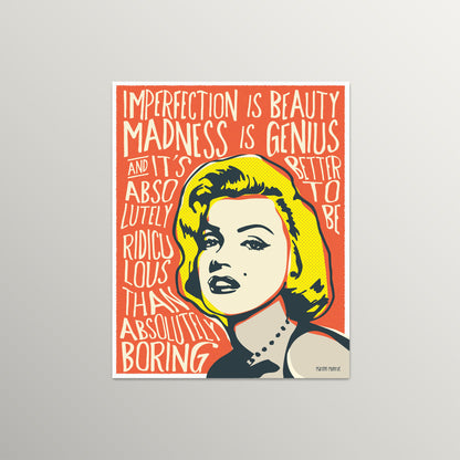 Marilyn Monroe Pop Art Quote Print | Iconic Wall Art | UNFRAMED