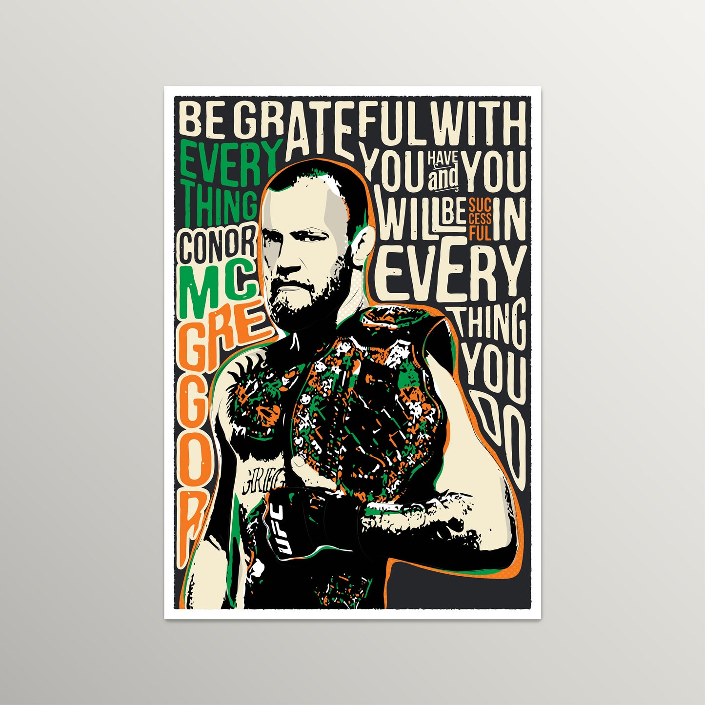 Conor McGregor Pop Art Quote Print | UFC Champion Wall Art | UNFRAMED