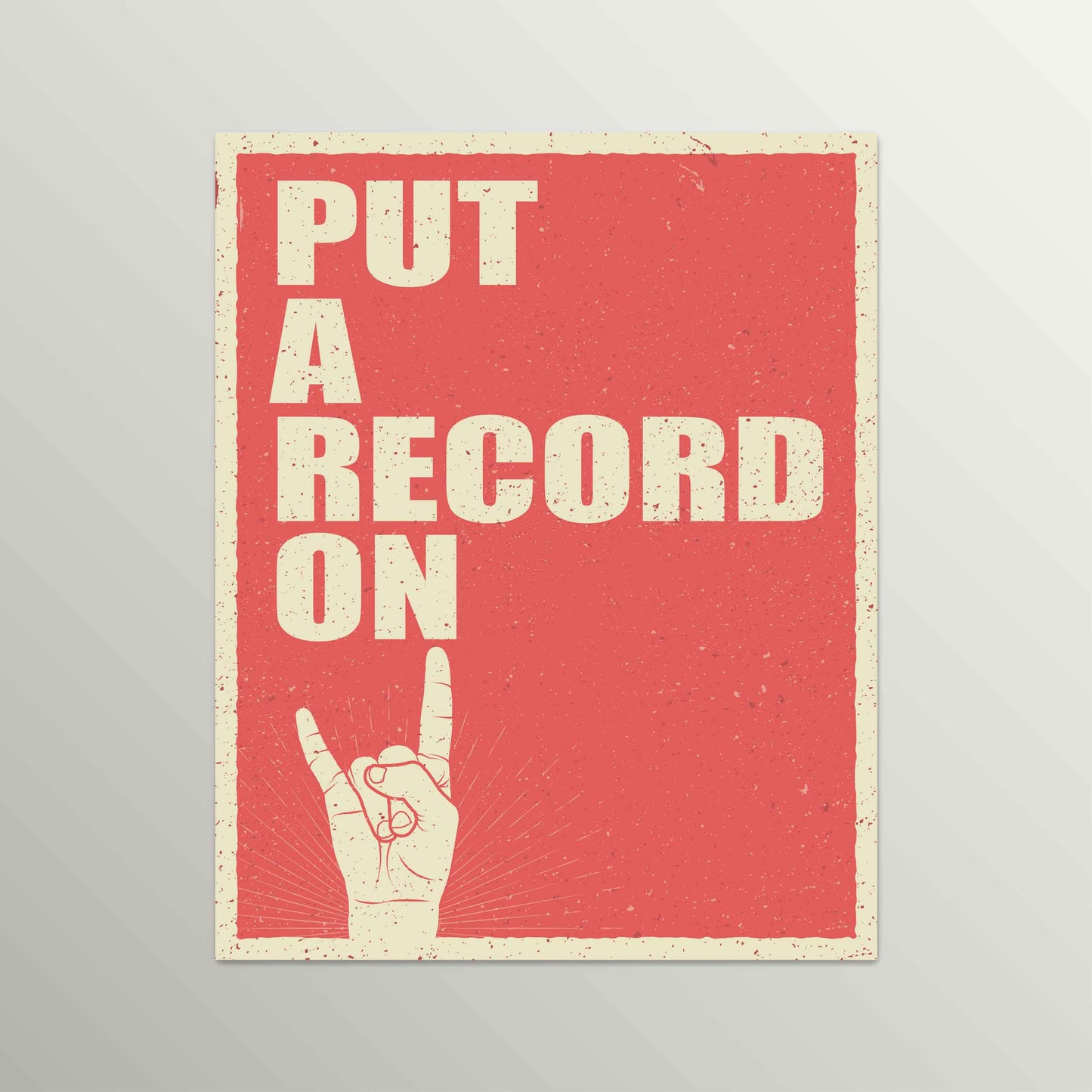 Put A Record On | Retro Music Wall Art | Unframed