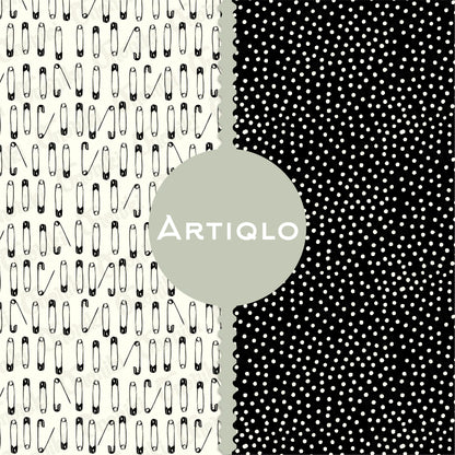 Ivory and Black Contemporary Shapes Seamless Digital Papers, Abstract Objects Surface Pattern for creative projects - Set of 12 Digital Downloads