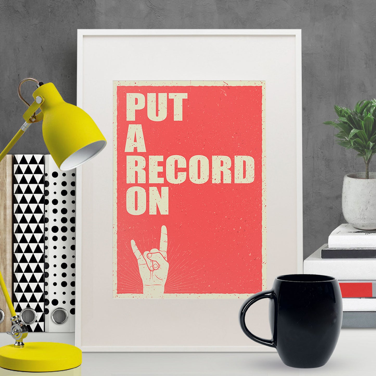 Put A Record On | Retro Music Wall Art | Unframed