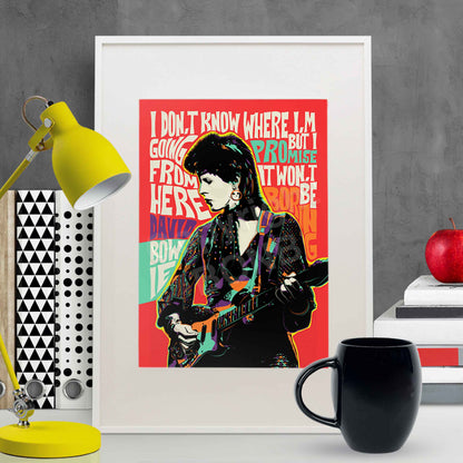 Pop Art Portrait of DB | Inspirational Quote | Unframed Wall Art