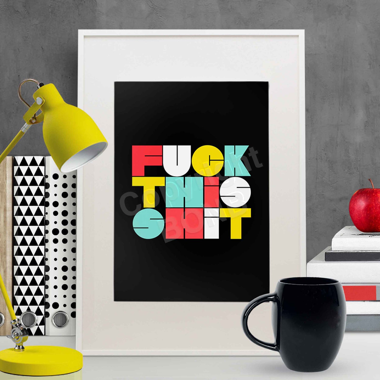 Bold Retro Typography Print | Unframed