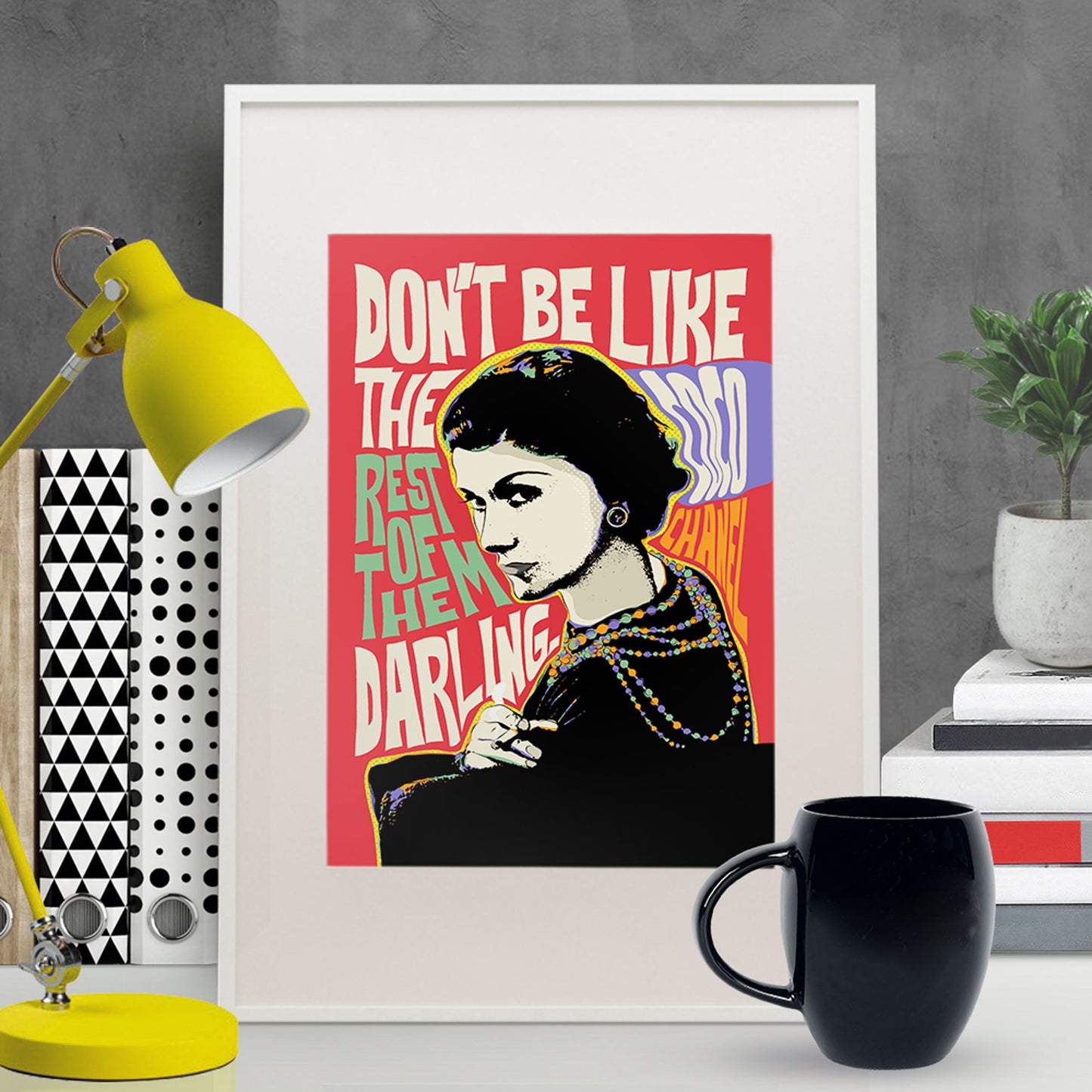 Pop Art Fashion Icon Portrait – Inspirational Quote Print – Wall Art