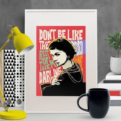 Pop Art Fashion Icon Portrait – Inspirational Quote Print – Wall Art