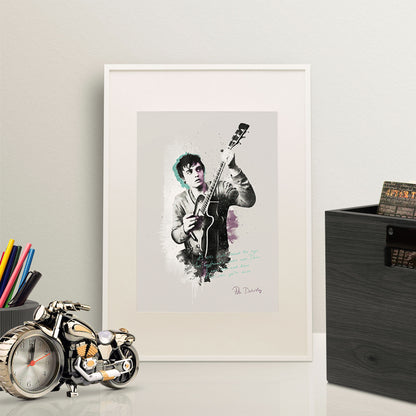 Pete Doherty Lyric Portrait – Grunge Street Art Print | UNFRAMED