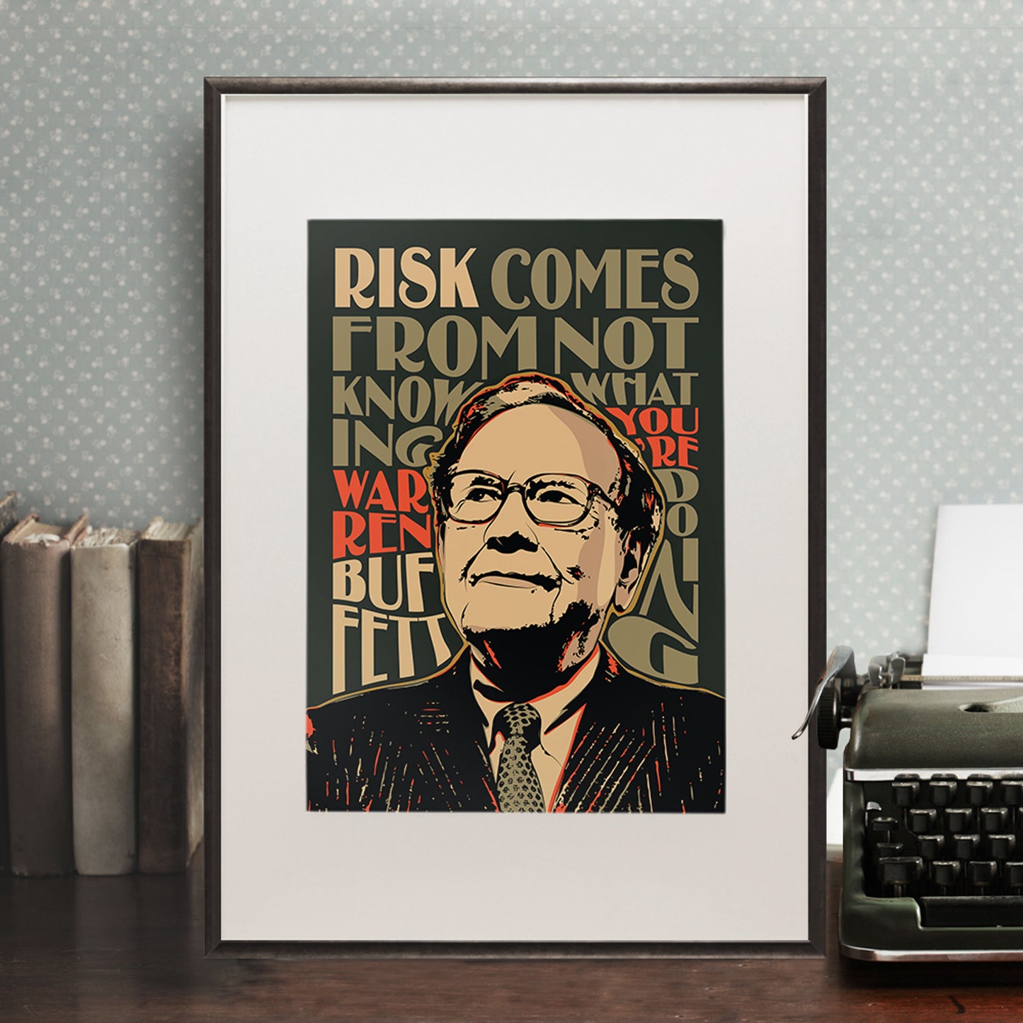 Warren Buffett Pop Art Quote Print | Inspirational Wall Art | Unframed Giclée Print