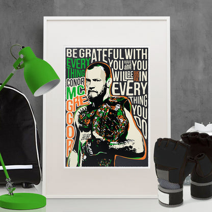 Conor McGregor Pop Art Quote Print | UFC Champion Wall Art | UNFRAMED