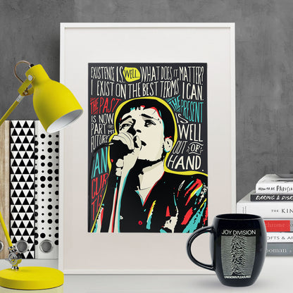 Pop Art IC Quote Print - Existential Musician Portrait Poster