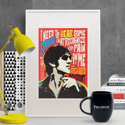 Richard Ashcroft Pop Art Quote Print | Music Icon Wall Art | UNFRAMED