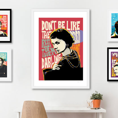 Pop Art Fashion Icon Portrait – Inspirational Quote Print – Wall Art