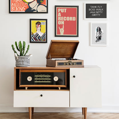 Put A Record On | Retro Music Wall Art | Unframed