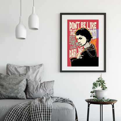 Pop Art Fashion Icon Portrait – Inspirational Quote Print – Wall Art