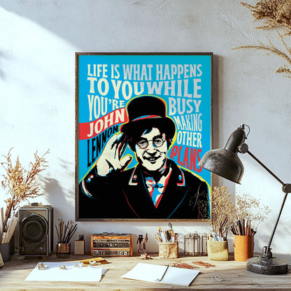 Legendary Music Icon Pop Art Print | Motivational Quote Wall Art | Unframed Print