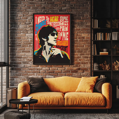 Richard Ashcroft Pop Art Quote Print | Music Icon Wall Art | UNFRAMED