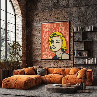 Marilyn Monroe Pop Art Quote Print | Iconic Wall Art | UNFRAMED